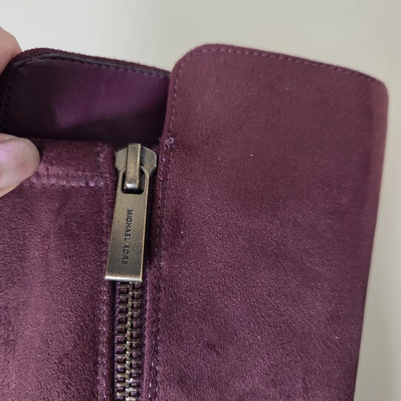 Michael Kors Women's Burgundy Suede Boots Size 6 - Picture 15 of 16